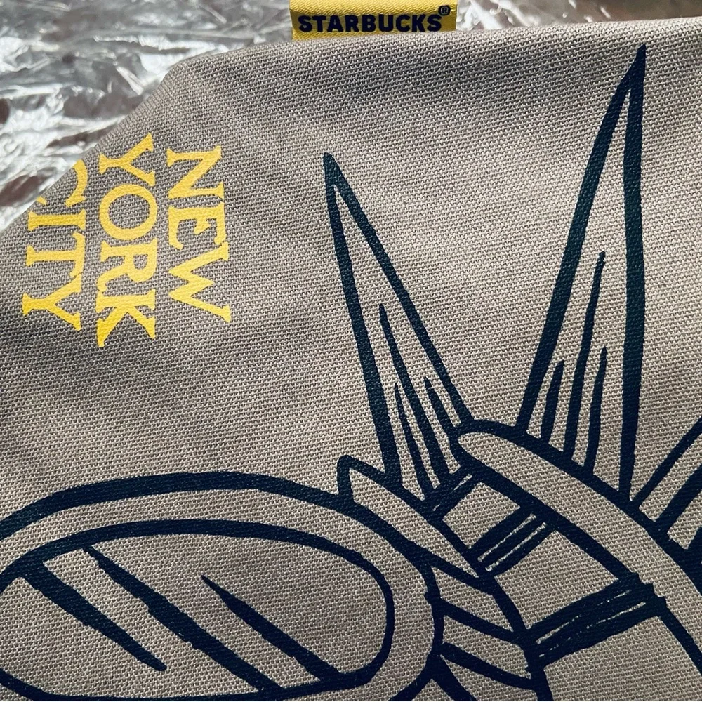 Starbucks New York City Statue of Liberty Canvas Tote Bag - Picture 4 of 5